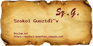 Szokol Gusztáv névjegykártya