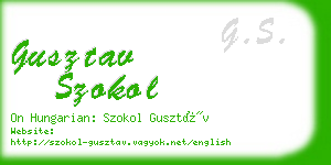 gusztav szokol business card